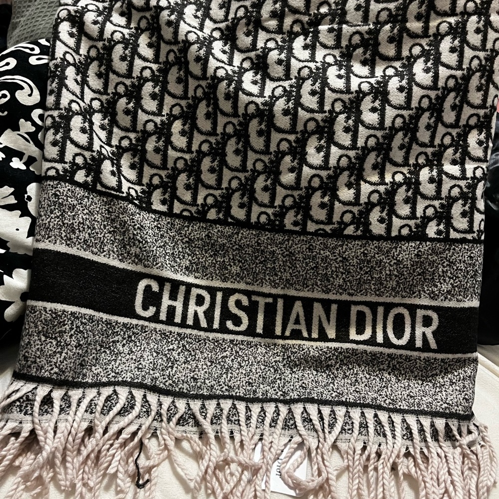 Christian Dior Scarf, Blue, &White NWT - Picture 1 of 1